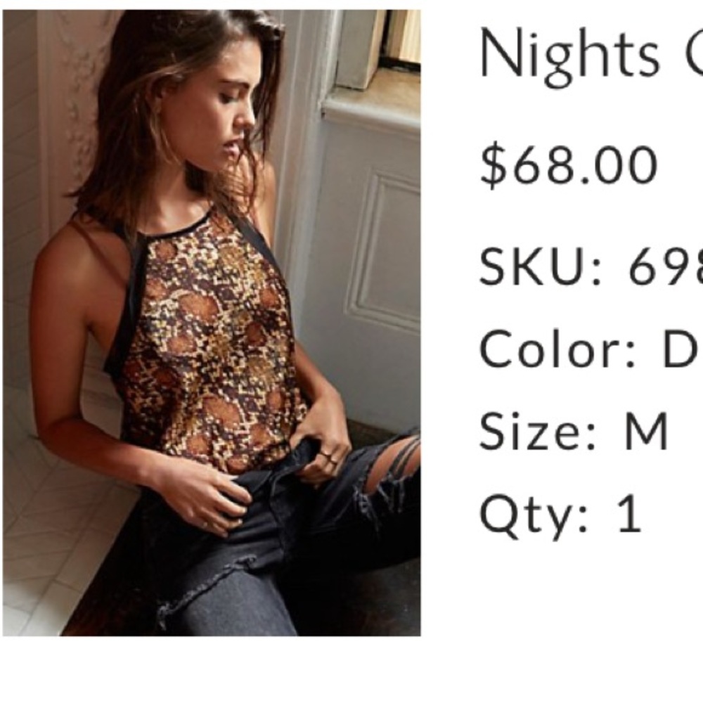 NWT Free People nights out bodysuit